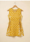 Mustard Bloom Wrap Top