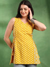 Mustard Bloom Wrap Top