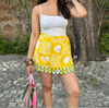 exclusive yellow hearts skort
