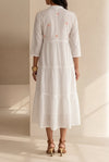 White Cotton Cambric Chikankari Dress