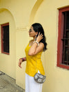 Brinda Tie-Back Kurti- White