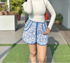 Ash Blue Quilted Skirt