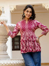 Berry Paisley Anarkali Kurti