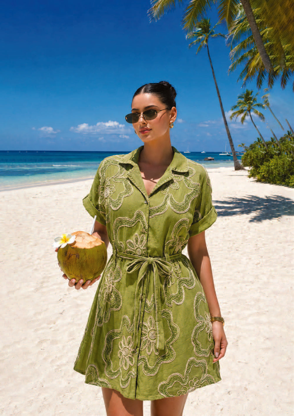 Lime Island Dress