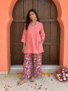 Soft Pearl Dobby Co-ord Set