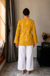 Mustard Bell Sleeves Kurti - Vestraa
