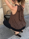 Mocha Dot Escape Top