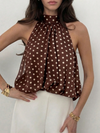 Mocha Dot Escape Top