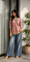 Pink In Bloom Short Kurti