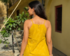 Brinda Tie-Back Kurti- White