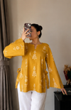 Mustard Bell Sleeves Kurti - Vestraa