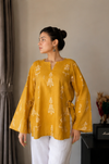 Mustard Bell Sleeves Kurti - Vestraa