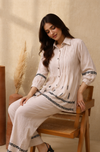White Cotton Flex Chikankari Co-Ord Set