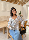 Ditsy Floral Tie-Front Top