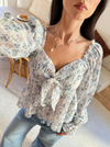 Ditsy Floral Tie-Front Top