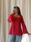 Vestraa - Red Square Neck Kurti